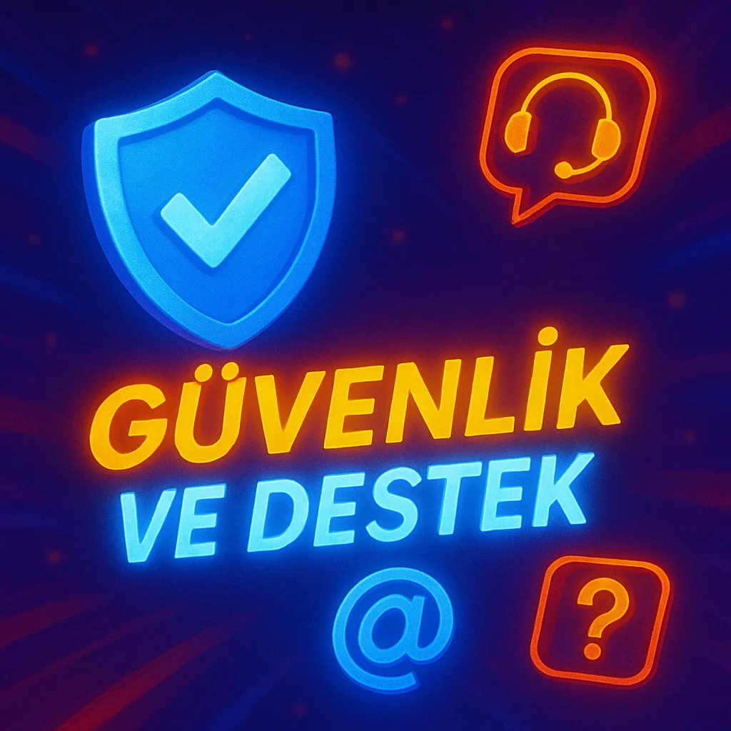 Güvenlik ve Destek Kalkan ve destek simgeleriyle güvenlik teması
